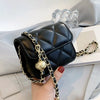 Simple And Versatile Texture Mini Bag With Gold Ball Chain Strap Shoulder Bag Crossbody Bag 	Purse Women's Bag