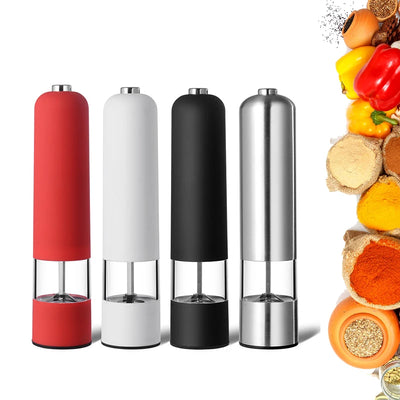 Automatic Mill Pepper Electric ABS Ceramic Battery Spice Salt Grinder Set Coarseness Powder Artifact Cooking BBQ Kitchen Tools