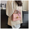 Bow Decor Lightweight Flap Bag, Business Casual Mini Women's Shoulder Bag Skinny Scarf Decor Square Bag For Teen Girls Women