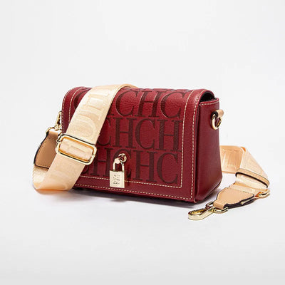 CH Fashion Design 2024 New Solid Colour Printed Head Bag Model Metal Accessories Buckle Women's Shoulder Bag Luxury Brand