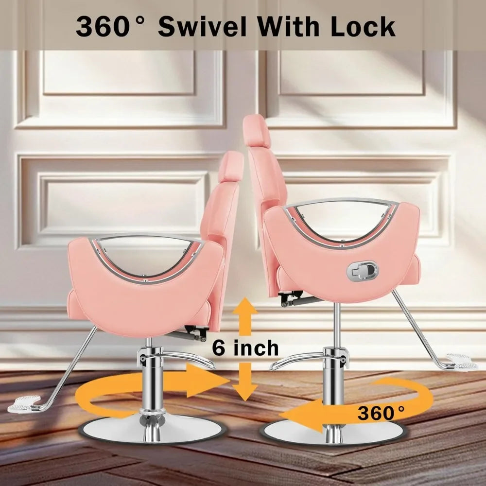 Barber Chair, Salon Chair for Hair, Height Adjustable Hair Chair with ProfessionalHydraulic PUM, Beauty Salon Hairdresser Chair