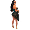 CM.YAYA Women Strapless V-neck Fashion Sequined Sexy Dress Mesh See Through 2024 Summer Night Club Evening Party Mini Dresses