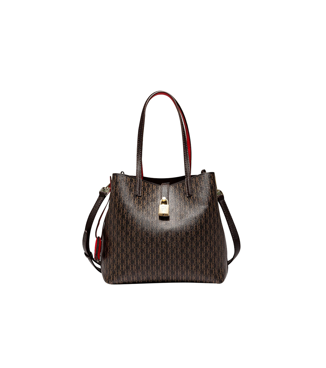 CH Premium Versatile Leather Crossbody Bag Ladies Large Capacity Daily Commuter Tote Bag Letter Print Design Ladies Fashion