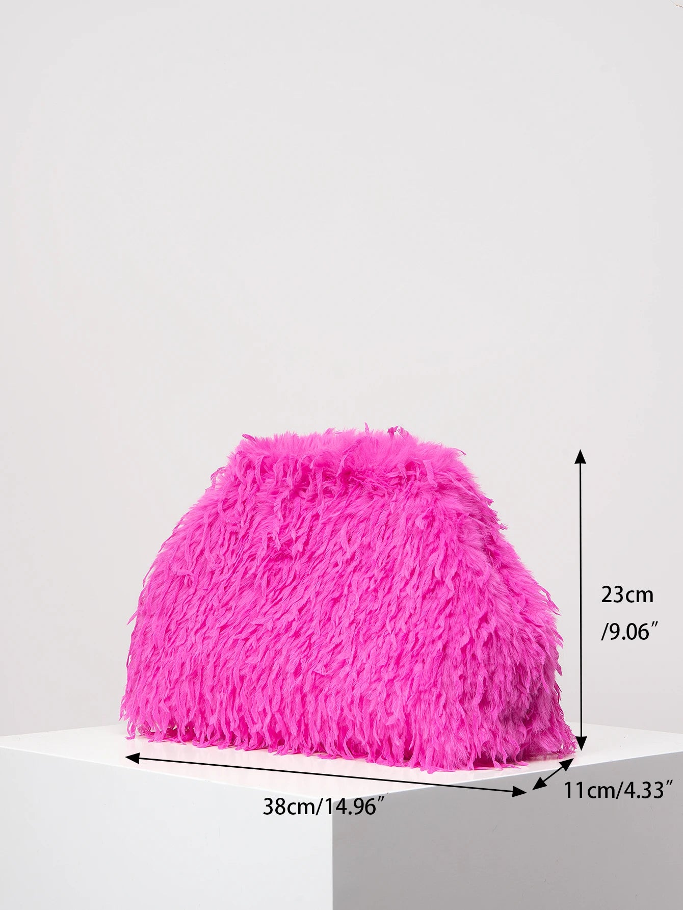 Dopamine Style Clip Bag, Y2K Fuzz Clutch Bag for Women, Porm Dresses for Women, Wedding Items, Party Bag, Large Capacity Women Purse