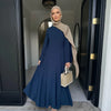 Clothes for Muslim Women Solid Robe Malay Turkey Dubai Zipper Cardigan Robe Fashion Simplicity Summer Dress Abayas for Women