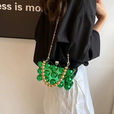 Mini Gold Chain Crossbody Bags for Women 2024 Y2K Korean Fashion Lady Evening Party Shoulder Bag Handbags and Purses
