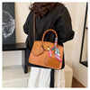 New Birkin Bag Handbag Lychee Grain Large Capacity Advanced Sense Kelly Bag Single Shoulder Crossbody Bag for Women