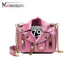 Luxury Designer PU Leather Rivet Zipper Mini Jacket Bag Fashion Crossbody Lady Bags Personality Purses & Handbags for Women