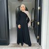 Clothes for Muslim Women Solid Robe Malay Turkey Dubai Zipper Cardigan Robe Fashion Simplicity Summer Dress Abayas for Women