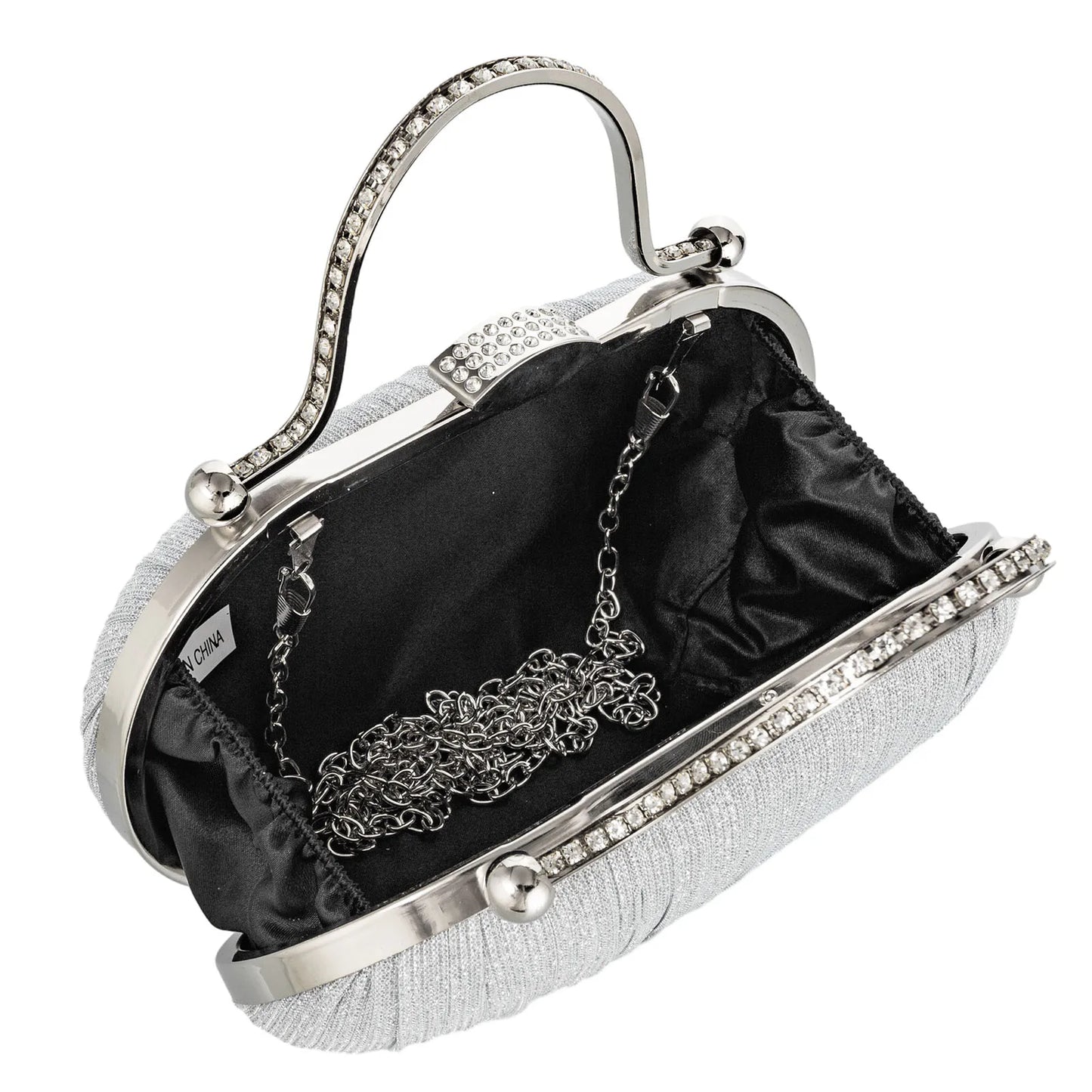 Glitter Bling Glamorous Evening Bags Mini Rhinestones Decorated Box Shaped Dinner Bags For Party Girl Women Dinner Prom Banquet