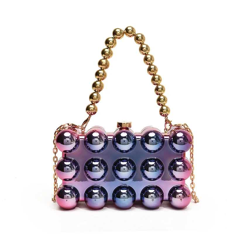Acrylic Clutch Purse For Women Bubble Crossbody Purse Detachable Strap Square Handbag Wedding Prom Party Leisure Shopping Bag