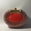 XIYUAN Oval Shaped Crystals Evening Clutch Bags Women Boutique Diamond Clutch Purses And Handbags Bridal Wedding Gem Phone Purse