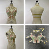 YOUR BUMP CURVE Sexy Woman Crystal Chain Butterfly Embroidery Sleeveless Backless Adjustable Ultra Short Top Music Prom