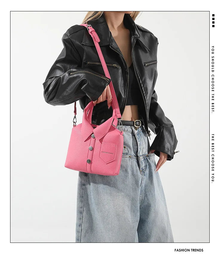 PU Square Compact Shoulder and Crossbody Bags Zipper Unique Design High Quality Hand Bags for Women 2025 Designer Style Bolso