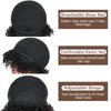 10 Inch Afro Kinky Curly Bob Wig With Bangs Curly Pixie Cut Glueless Wigs Machine Made Brazilian Human Hair Wigs For Black Women