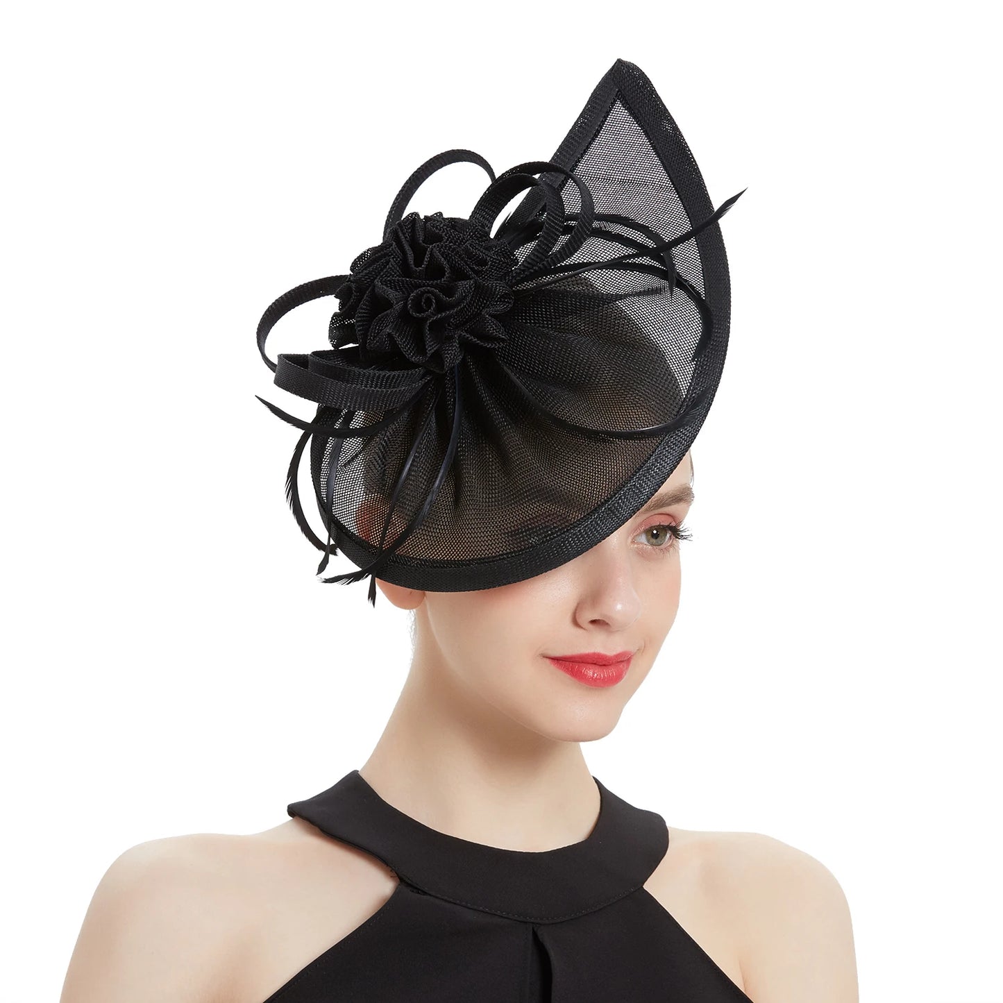 2023 New Tea Party Teardrop Sinamay Fascinator Kentucky Derby Hat Fascinator Pillbox Hat Headband for Cocktail