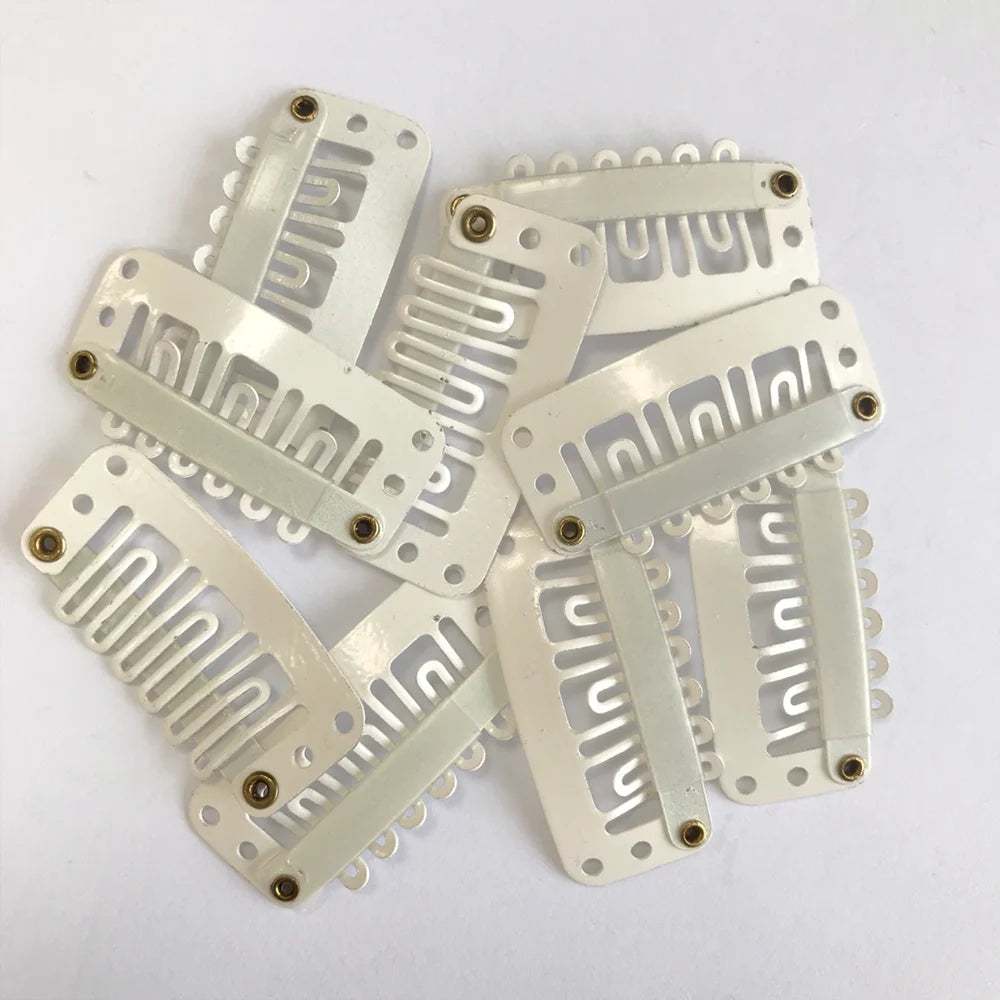 20/50 pieces of 32mm U-shaped wig clips with silicone back, suitable for hair accessory tools