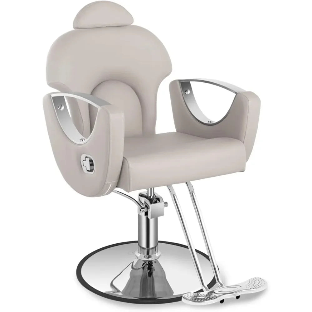 Barber Chair, Salon Chair for Hair, Height Adjustable Hair Chair with ProfessionalHydraulic PUM, Beauty Salon Hairdresser Chair