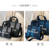 New Fashion Women's Tote Bag Trend Brand Denim Embroidery Crossbody Bag Classic Elegant Shoulder Bag Designer Luxury Handbag