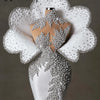 New White Heavy Luxury Evening Dress 2024 Hochzeitskleid With 3D Leaf Design Ladies Dresses For Special Occasions Customized