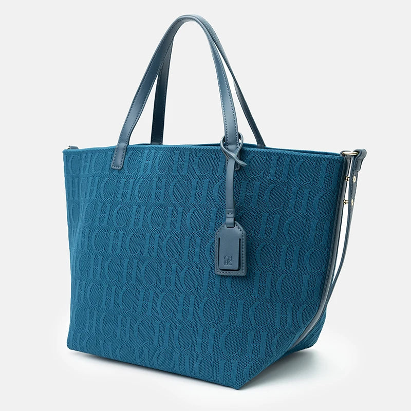 CH Classic Models of Women's Shoulder Bag Solid Color Fashionable Versatile Large-capacity Handbag Elegant Shopping Ladies Bag