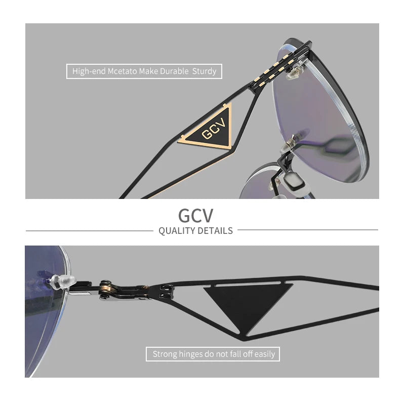 GCV Brand new Women 2 In 1 Polarized Sunglasses Anti blue light glasses butterfly frame multifunctional Medical applicability