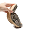 Fashion Leopard Home Slippers Women Soft Sole Non Slip Indoor Bathroom Slippers for Adults Summer Thick Platform Slides Female