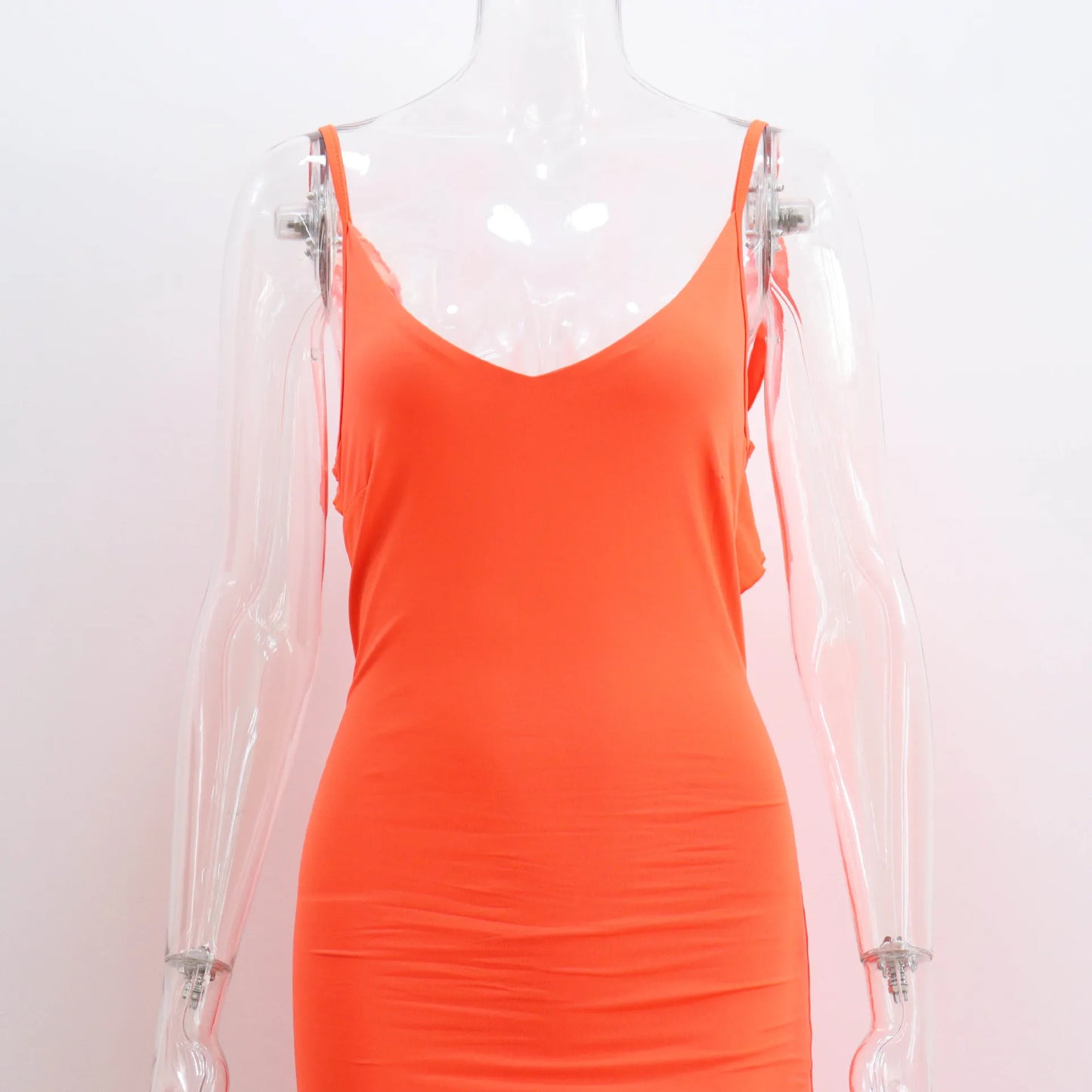 Ruffles Backless Sheath Bodycon Maxi Dresses Party Sleeveless Camisole Robe Femme V Neck Summer Dress Woman Sexy Vestidos Mujer