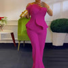 High Waist Strapless Jumpsuit Rivet Collar Lady Evening and Party Tube Top Jumpsuit for Women Elegant Sexy Birthday Jumpsuit