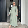 Clothes for Muslim Women Solid Robe Malay Turkey Dubai Zipper Cardigan Robe Fashion Simplicity Summer Dress Abayas for Women