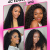 13x6 Hd 250 Density Afro Kinky Curly Wig 100% Human Hair 13x4 4c Edges Frontal Deep Wave Curly Lace Front Wigs For Women on sale