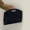 Women's Handbag New Large-capacity File Bag Fashionable Versatile Commuter Bag Leather Briefcase Envelope Clutch Bag