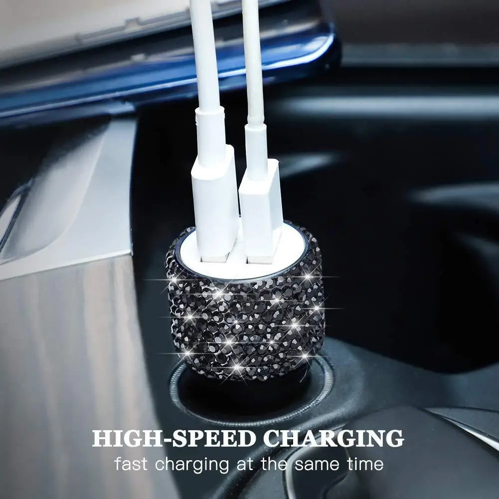 MINISO Retractable 3 in1 Fast Charge Data Cable Car Fast Charge Line Type-C For iphone samsung huaw Dual USB Car Charger
