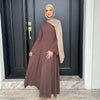 Clothes for Muslim Women Solid Robe Malay Turkey Dubai Zipper Cardigan Robe Fashion Simplicity Summer Dress Abayas for Women